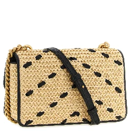 Beige Cowhide Crossbody Bag