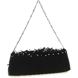 Black Viscose Clutch Bag
