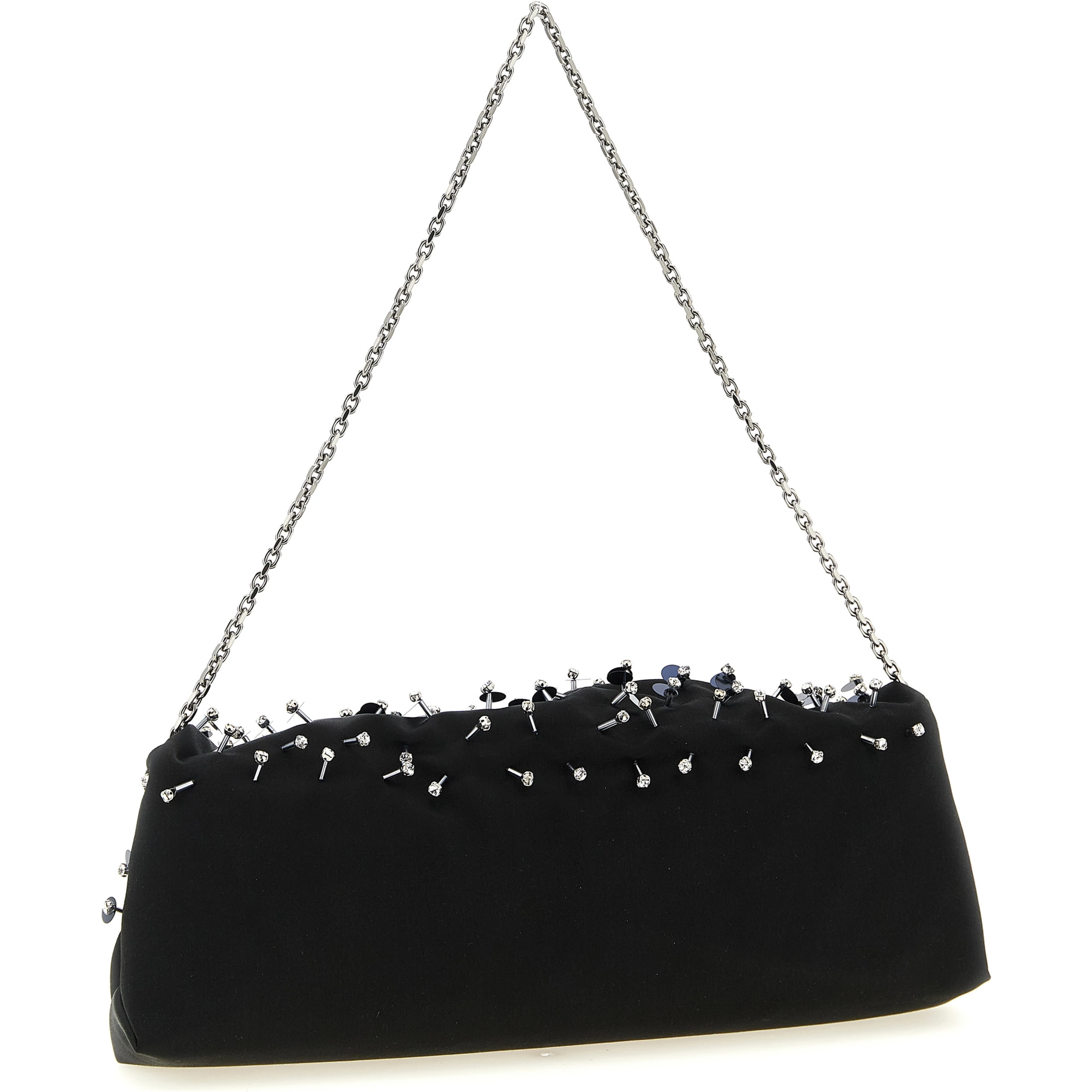 Black Viscose Clutch Bag