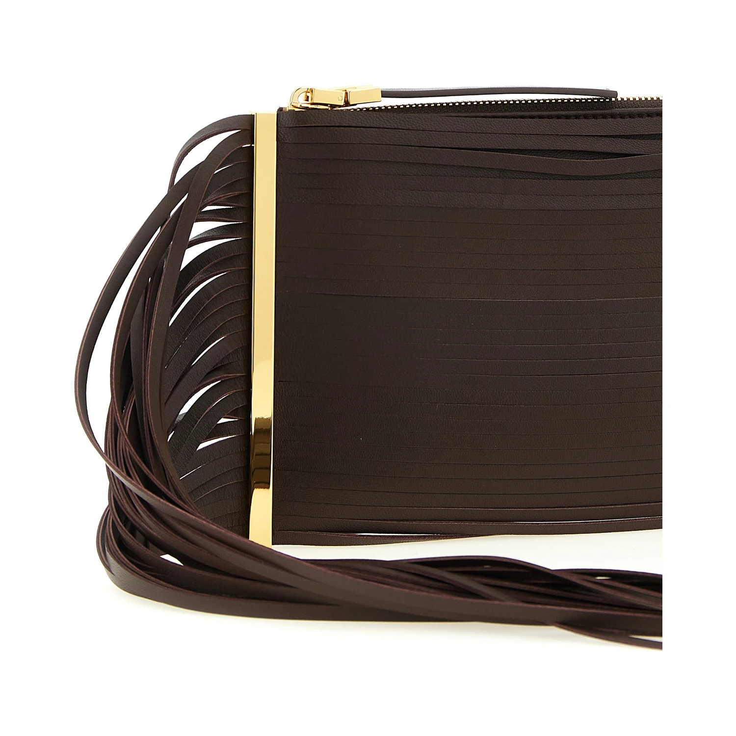 Brown Leather Clutch Bag