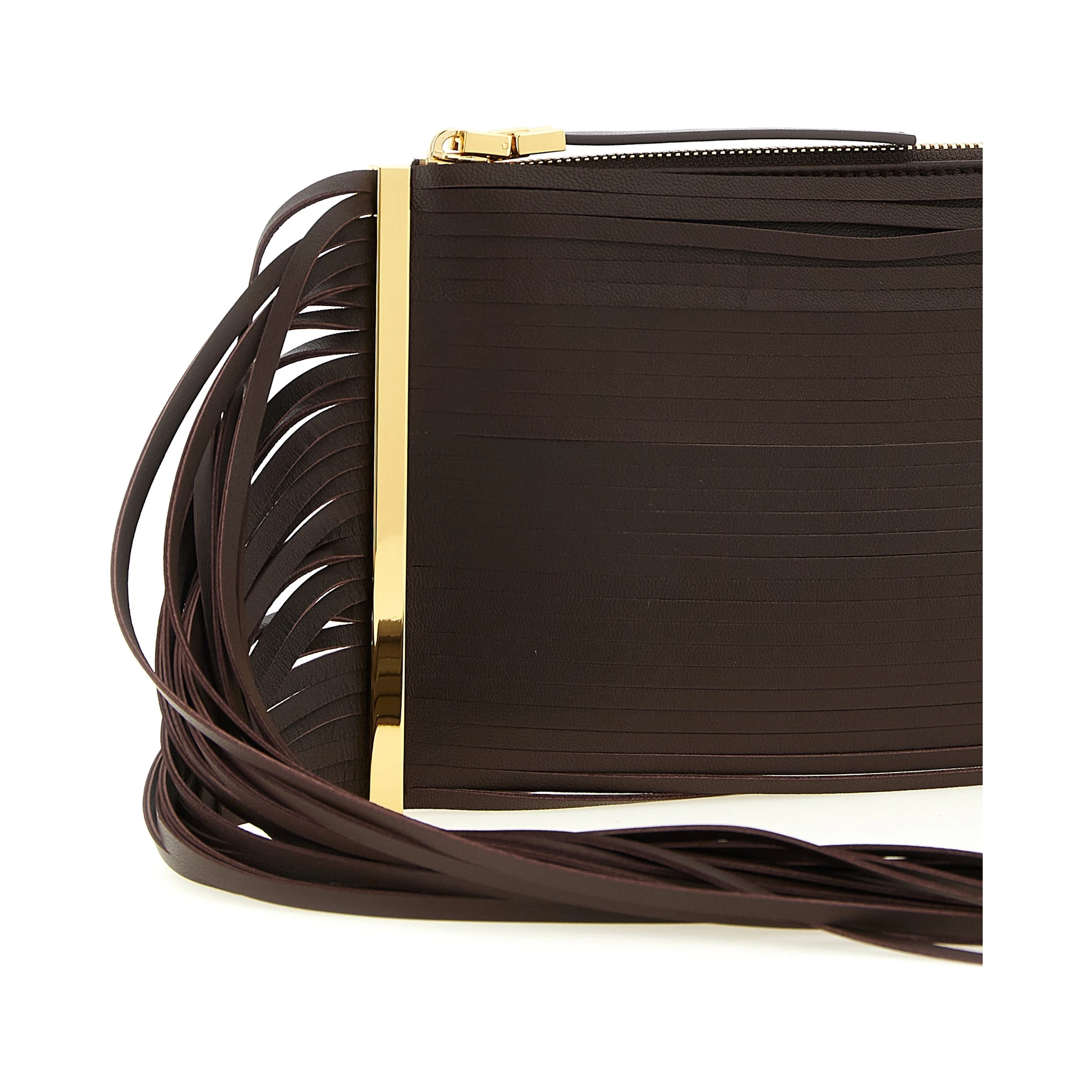 Brown Leather Clutch Bag