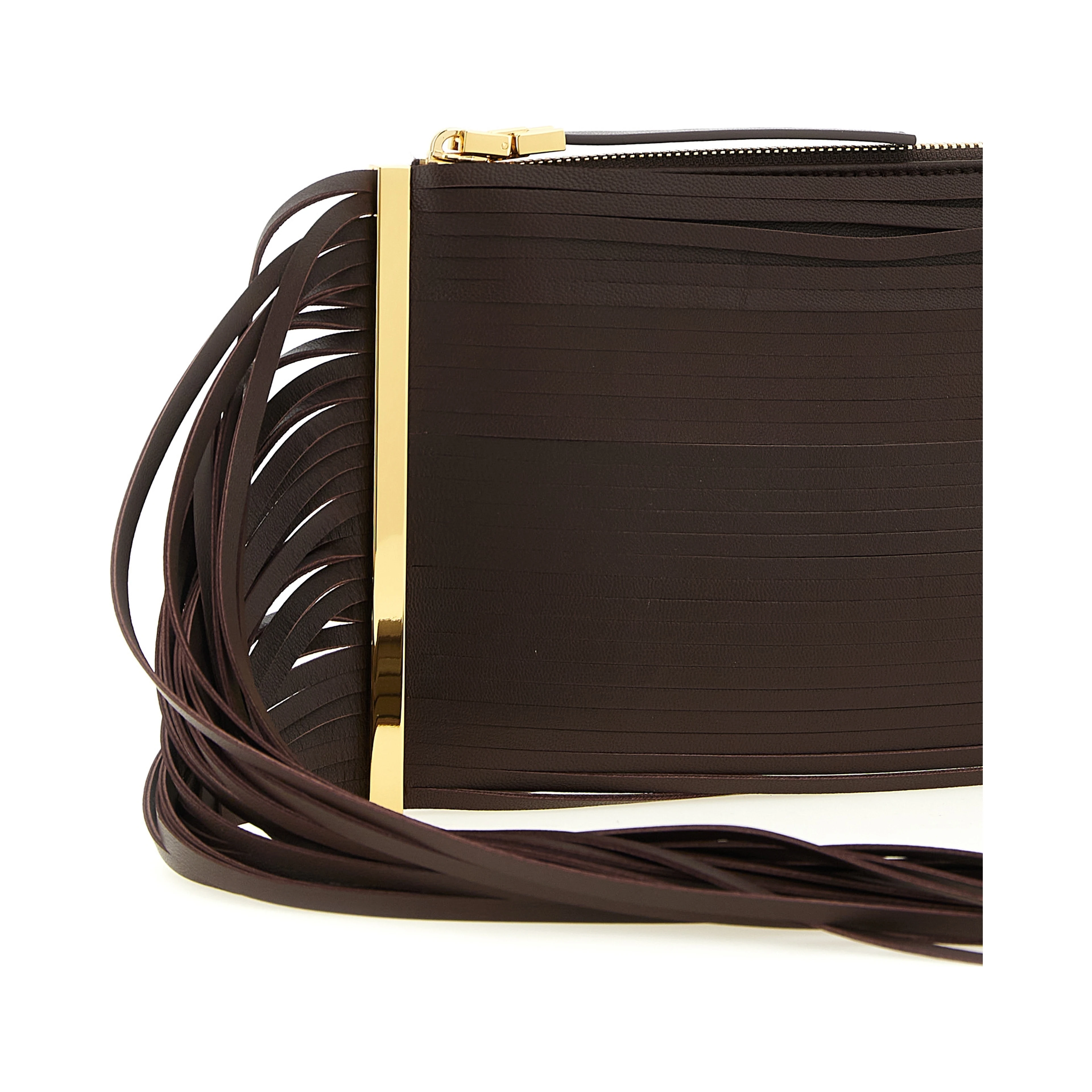 Brown Leather Clutch Bag