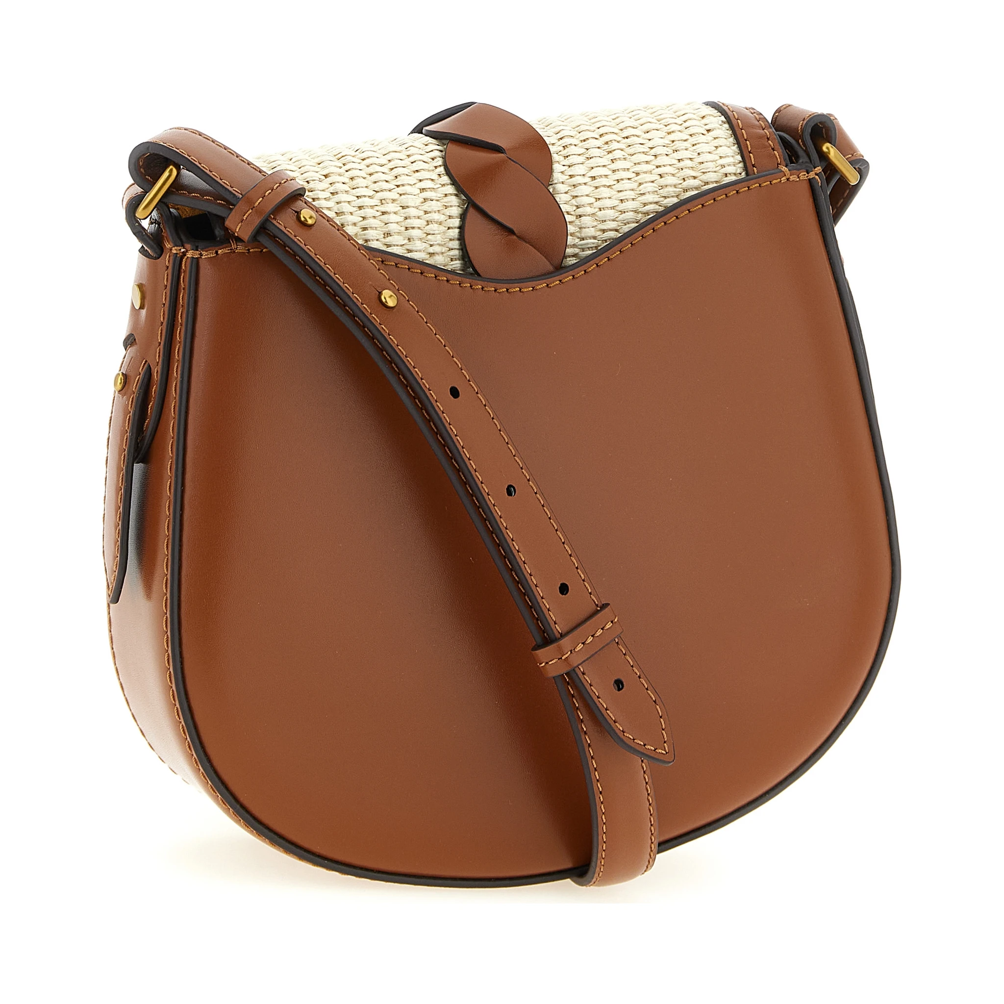 Brown Calfskin Crossbody Bag