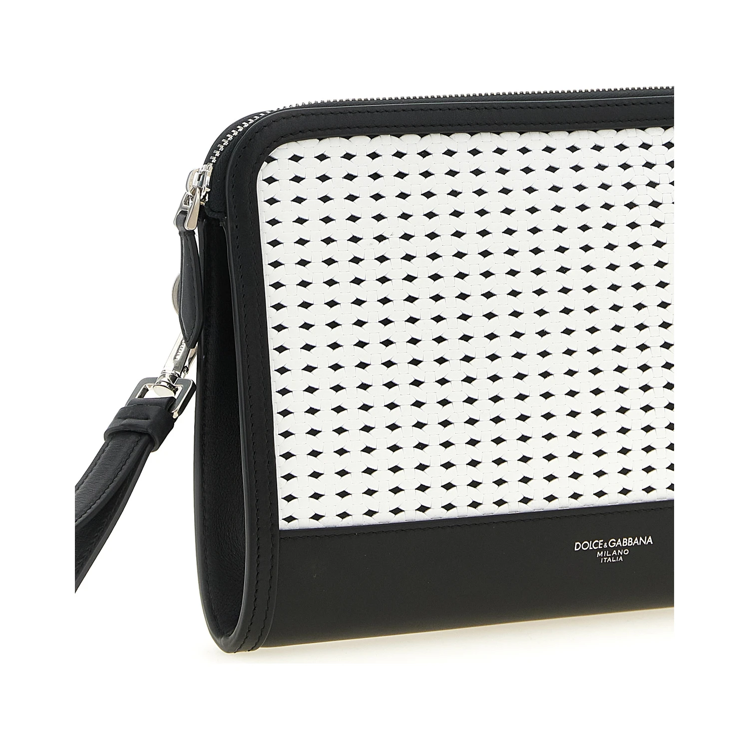 Bicolor Calfskin Clutch Bag