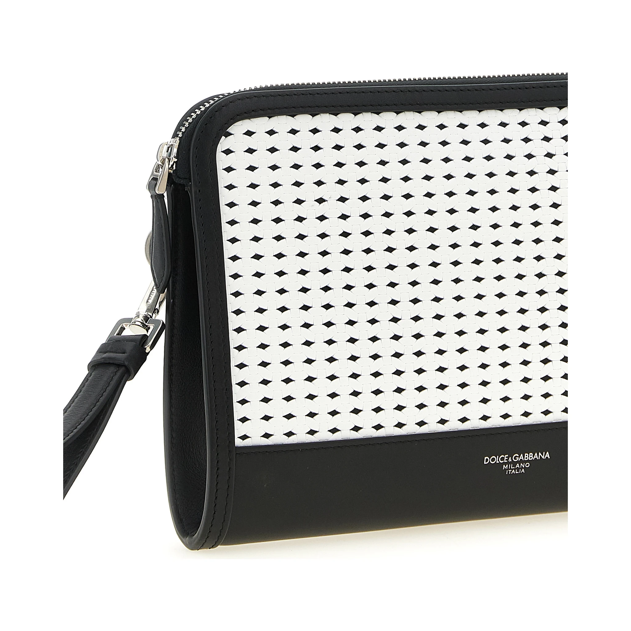 Bicolor Calfskin Clutch Bag