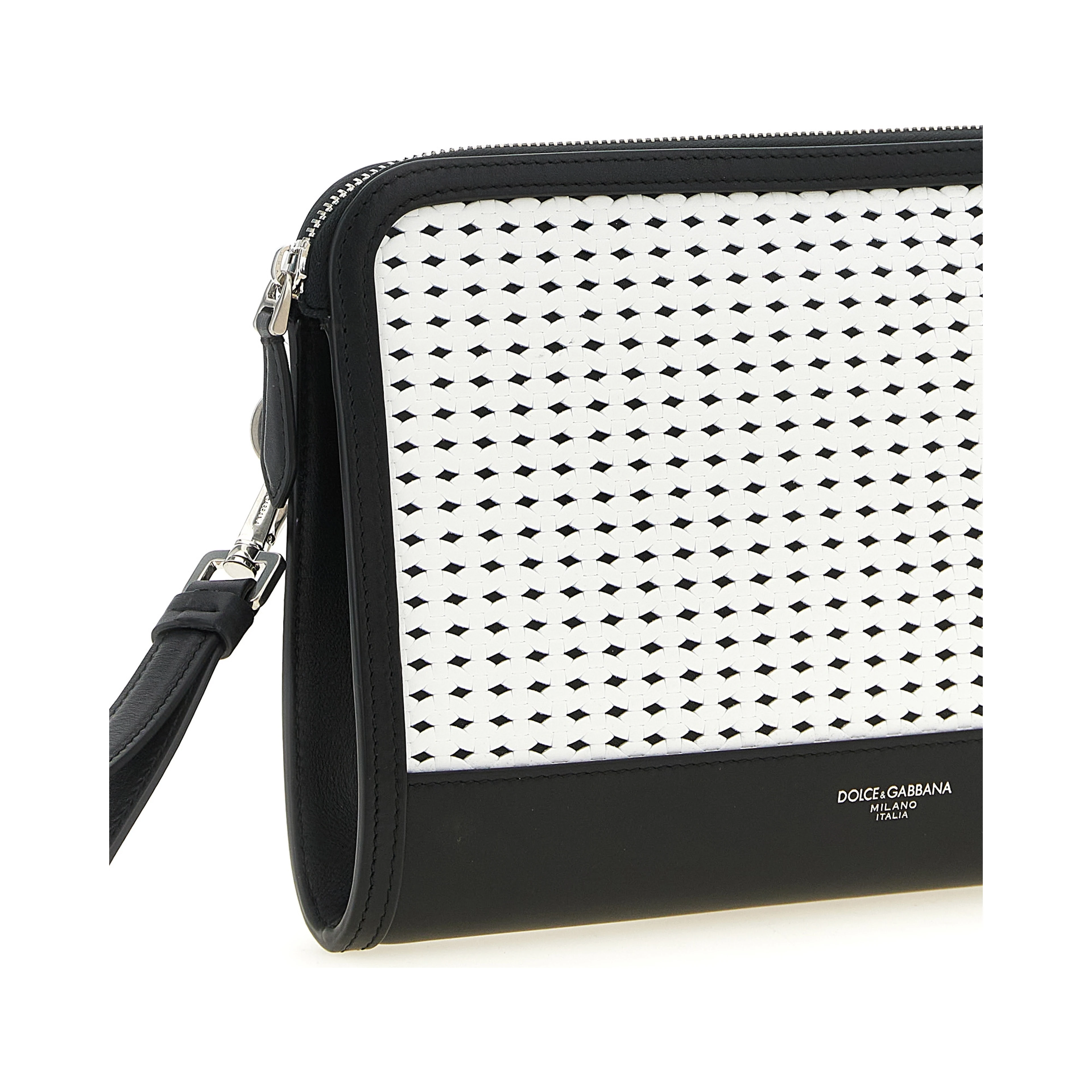 Bicolor Calfskin Clutch Bag