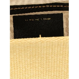 Beige Viscose Clutch Bag