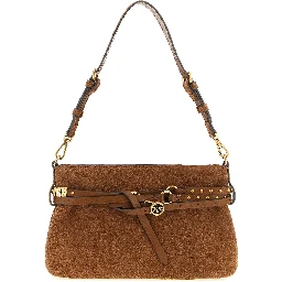 Brown Lamb Leather Shoulder Bag