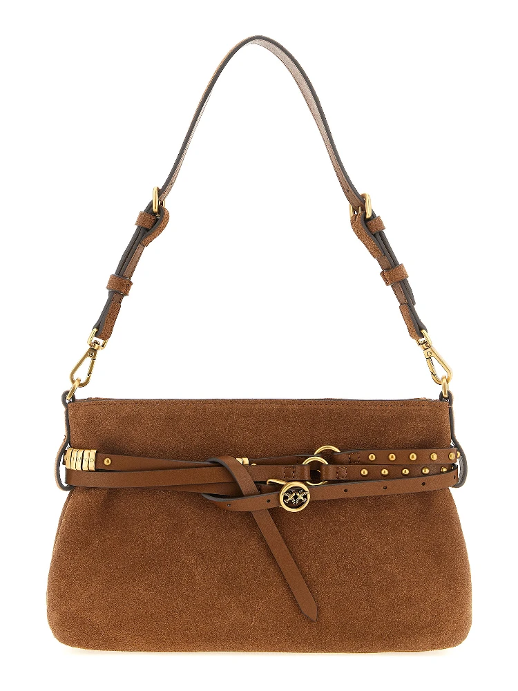 Brown Lamb Leather Shoulder Bag