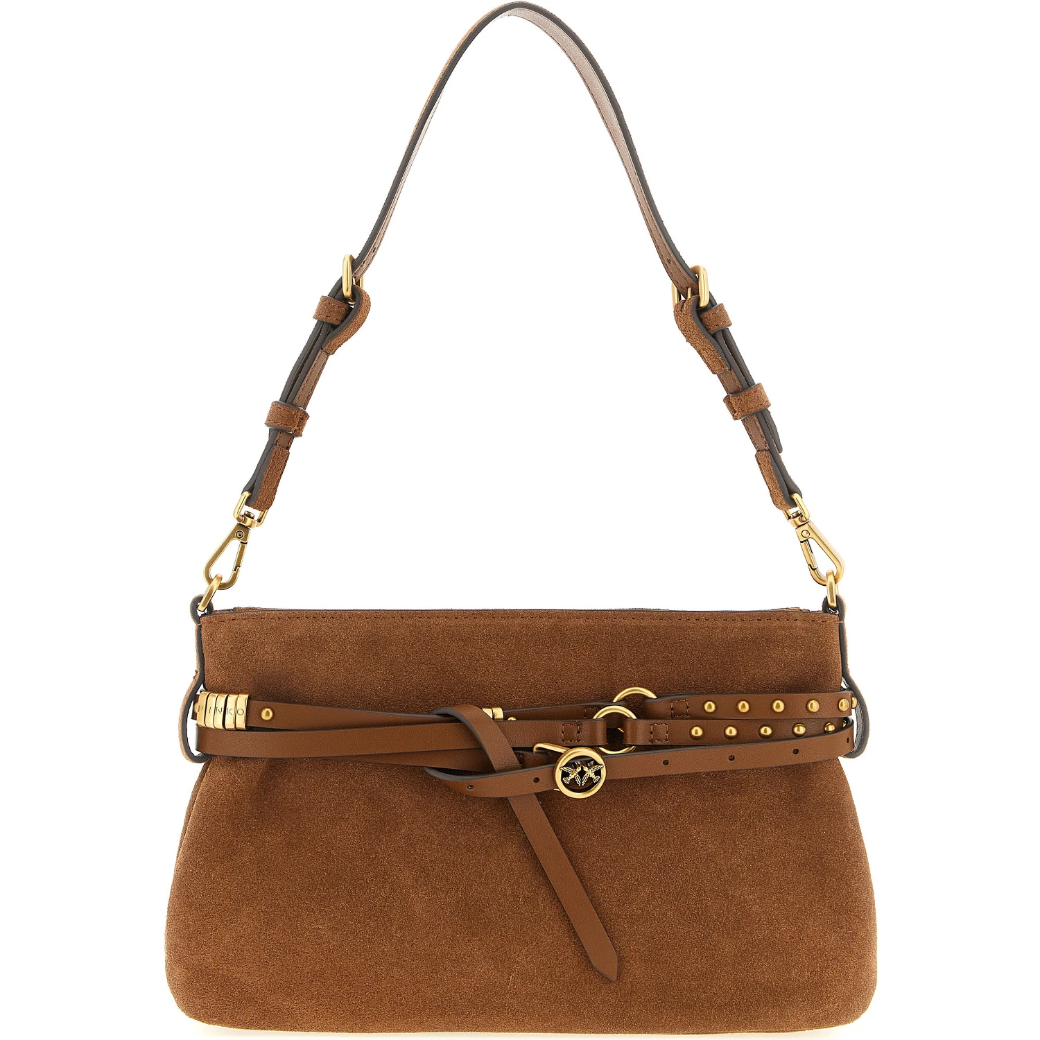 Brown Lamb Leather Shoulder Bag