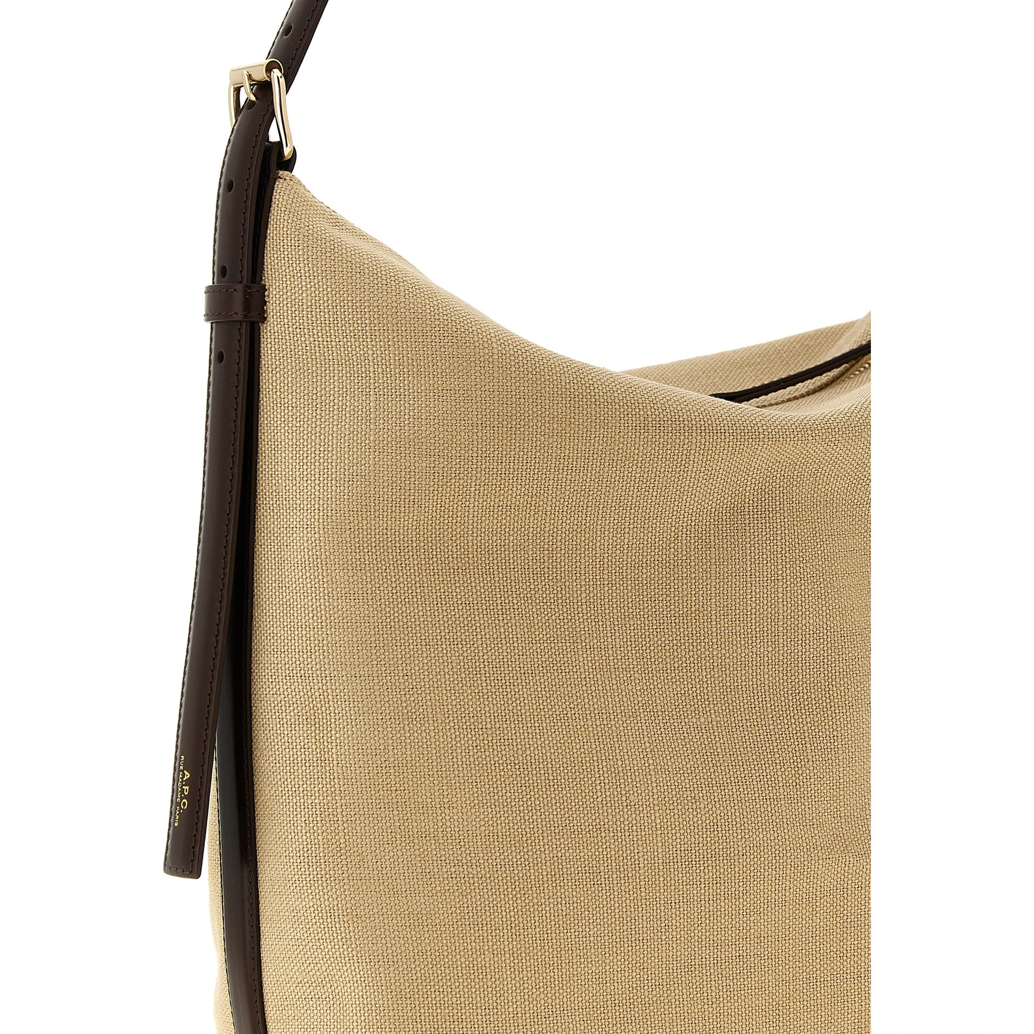 Beige Cotton Shoulder Bag