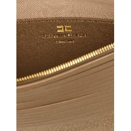 Beige Leather Clutch Bag