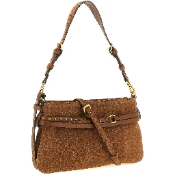Brown Lamb Leather Shoulder Bag