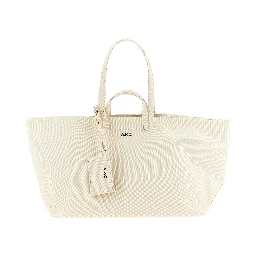 Beige Cotton Tote Bag
