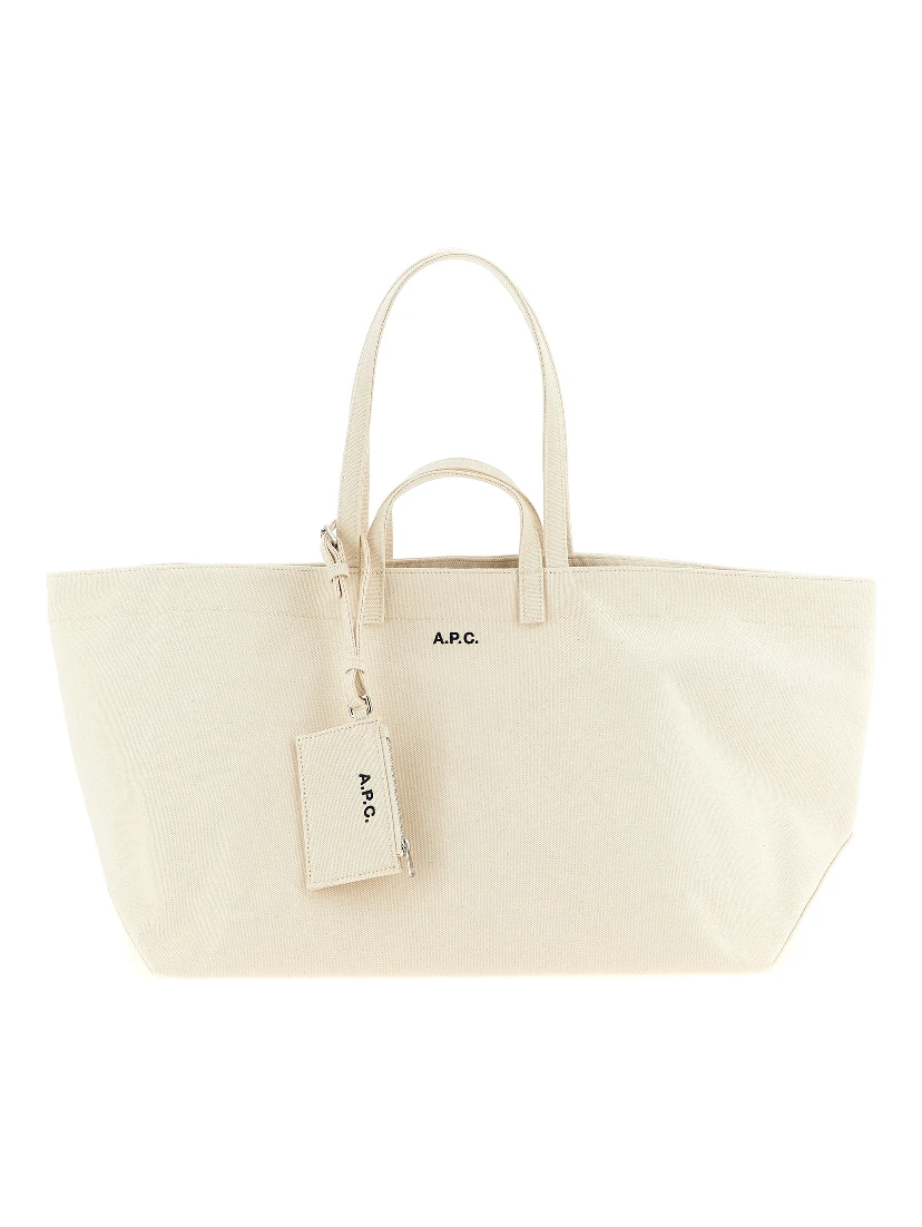 Beige Cotton Tote Bag