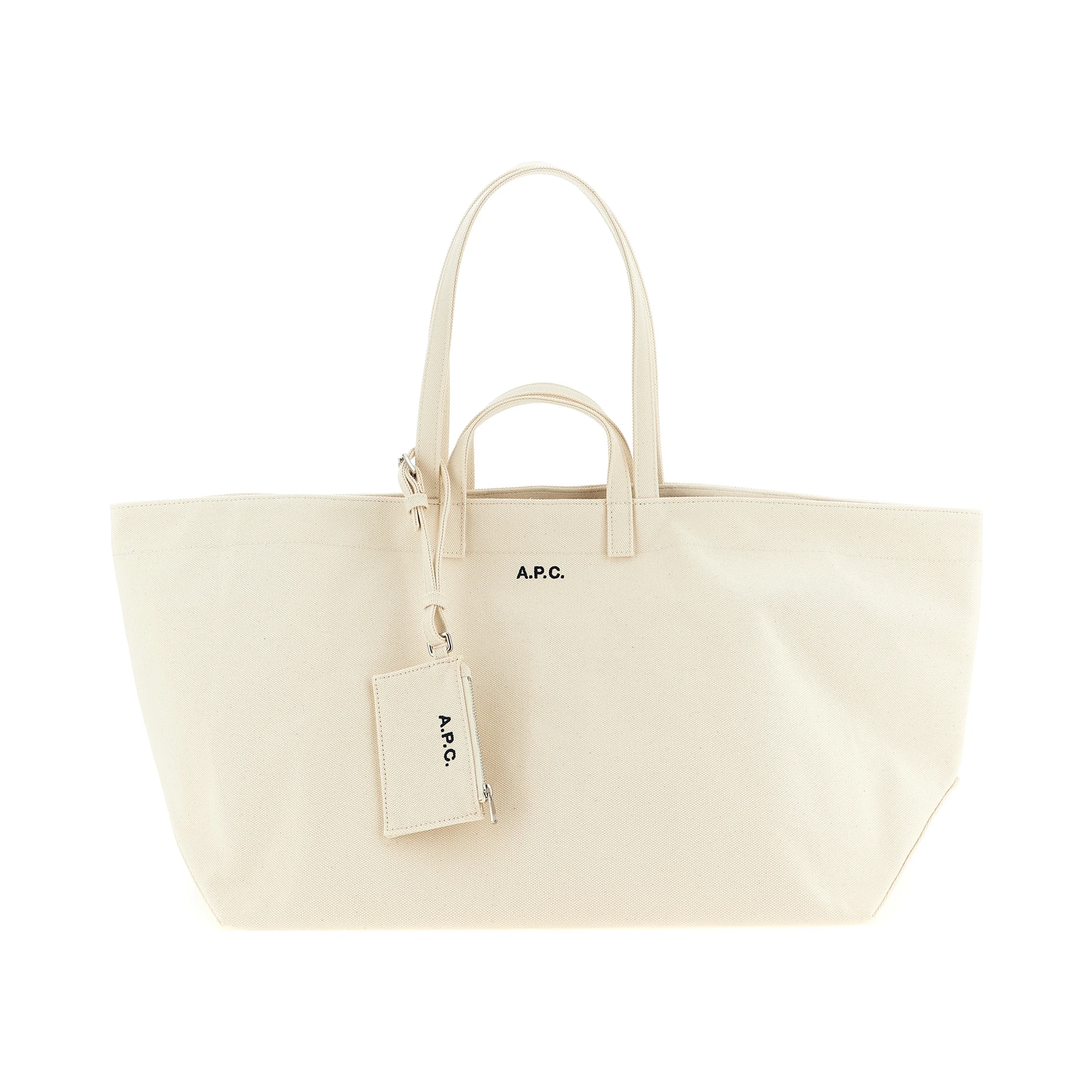 Beige Cotton Tote Bag