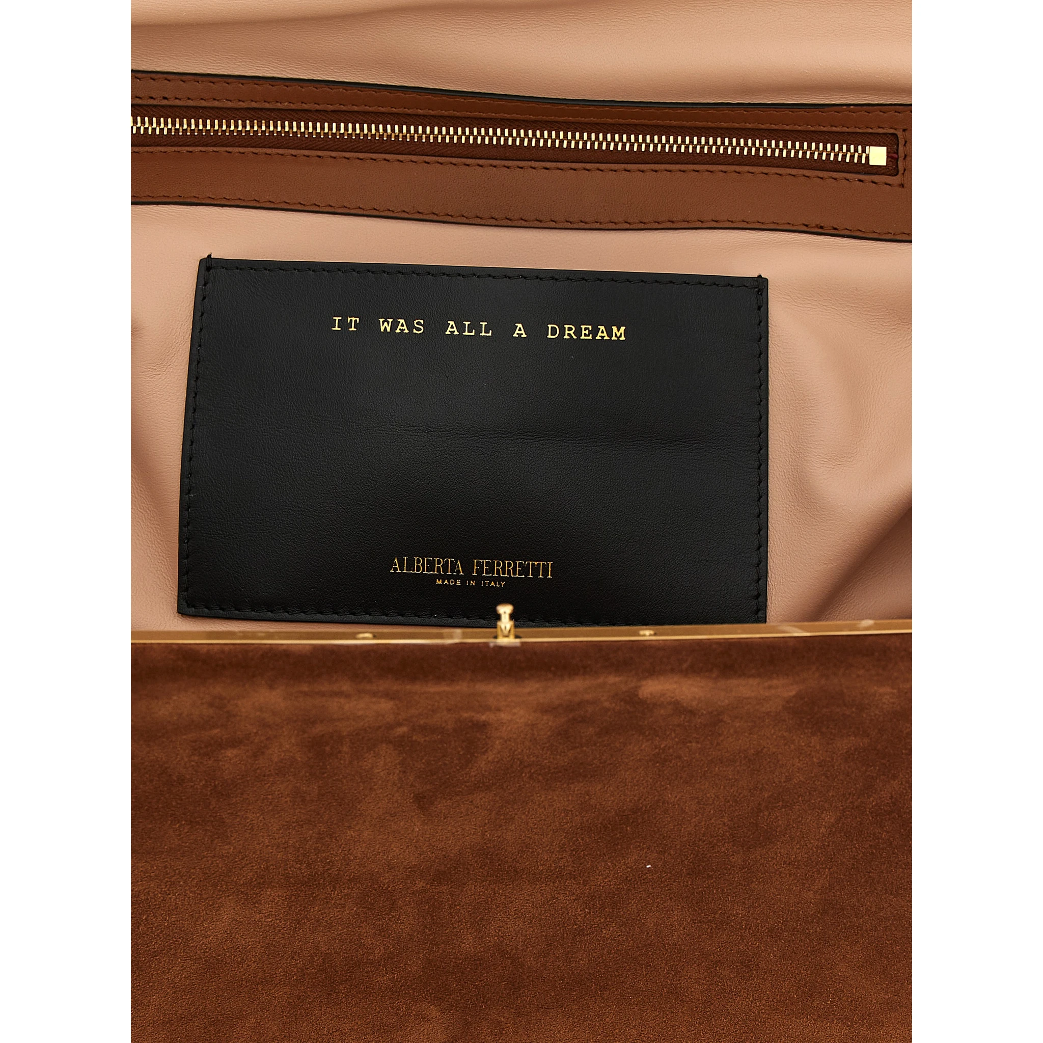Brown Leather Clutch Bag
