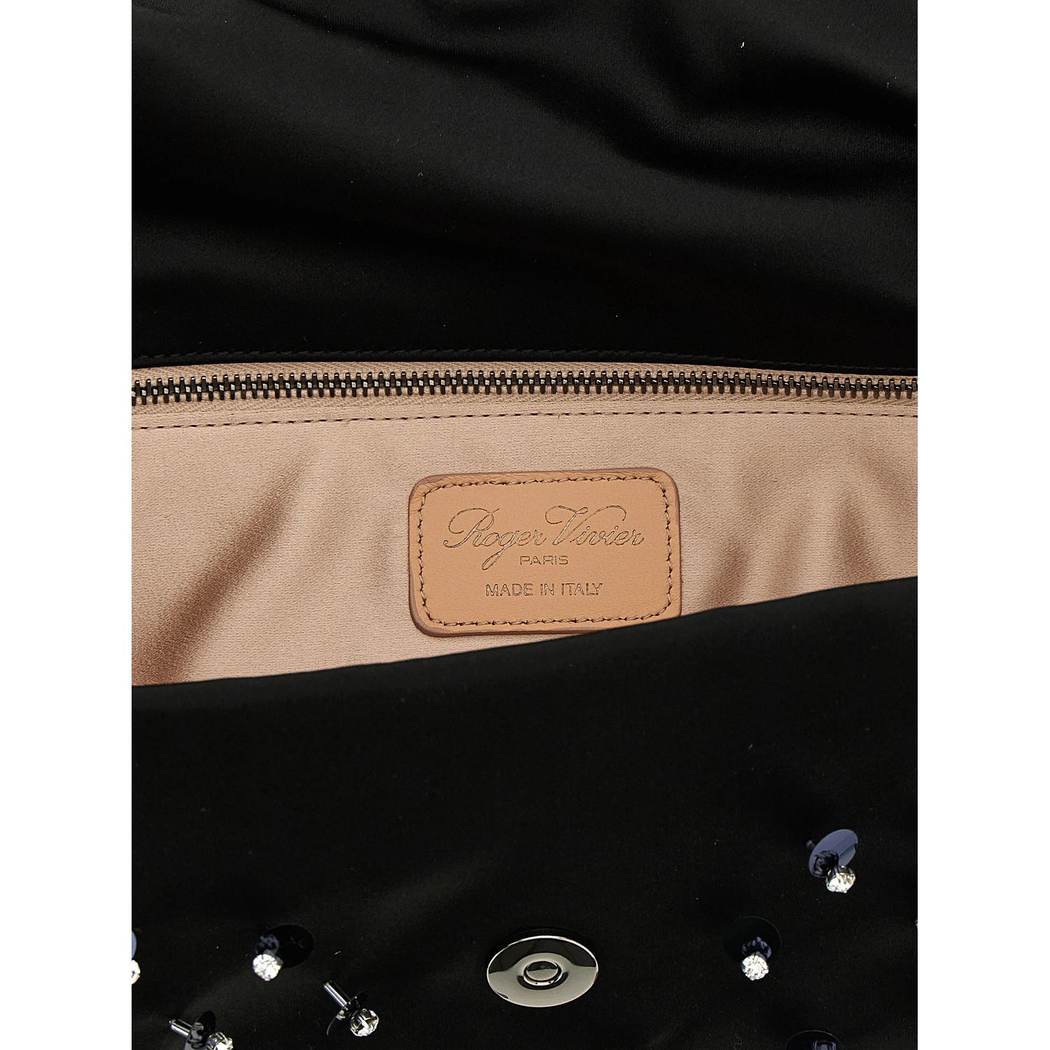 Black Viscose Clutch Bag