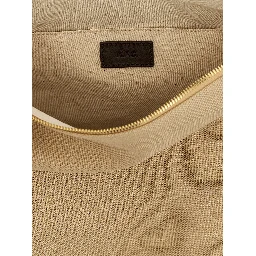 Beige Cotton Shoulder Bag