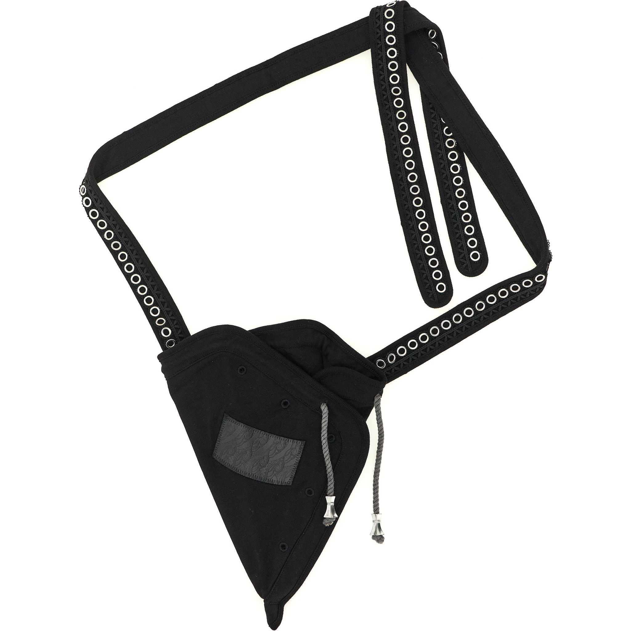 Black Cotton Crossbody Bag