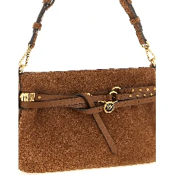 Brown Lamb Leather Shoulder Bag