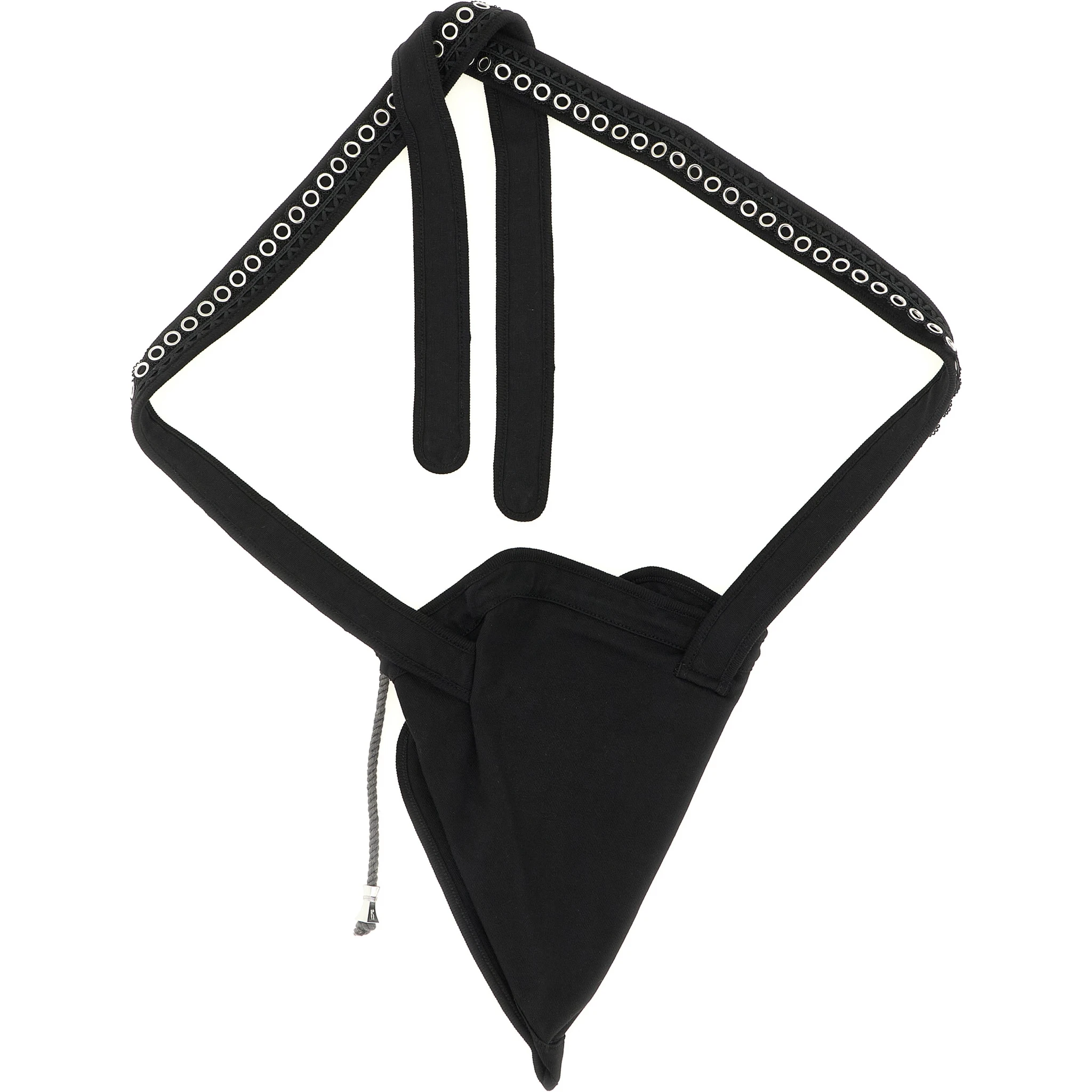 Black Cotton Crossbody Bag