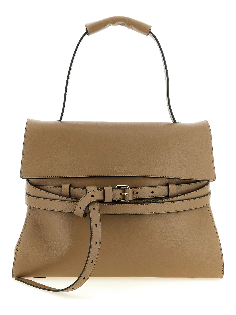 Beige Napa Leather / Calf Bos Taurus Shoulder Bag