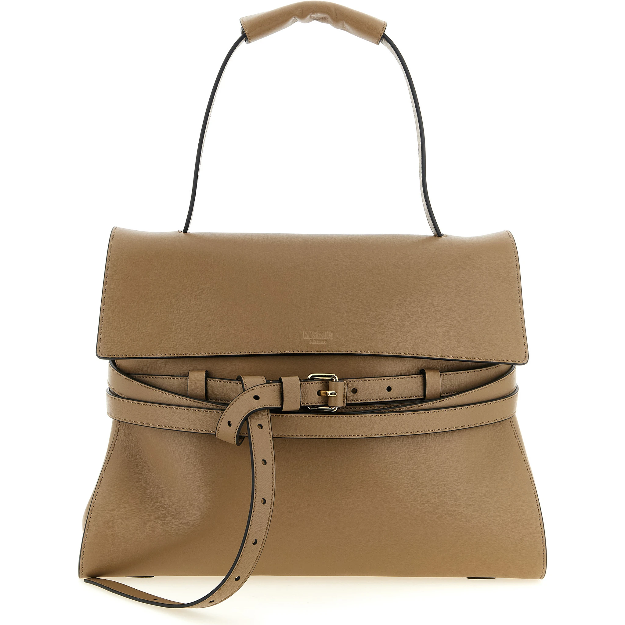 Beige Napa Leather / Calf Bos Taurus Shoulder Bag