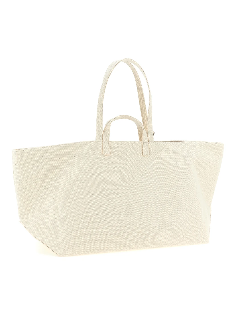 Beige Cotton Tote Bag