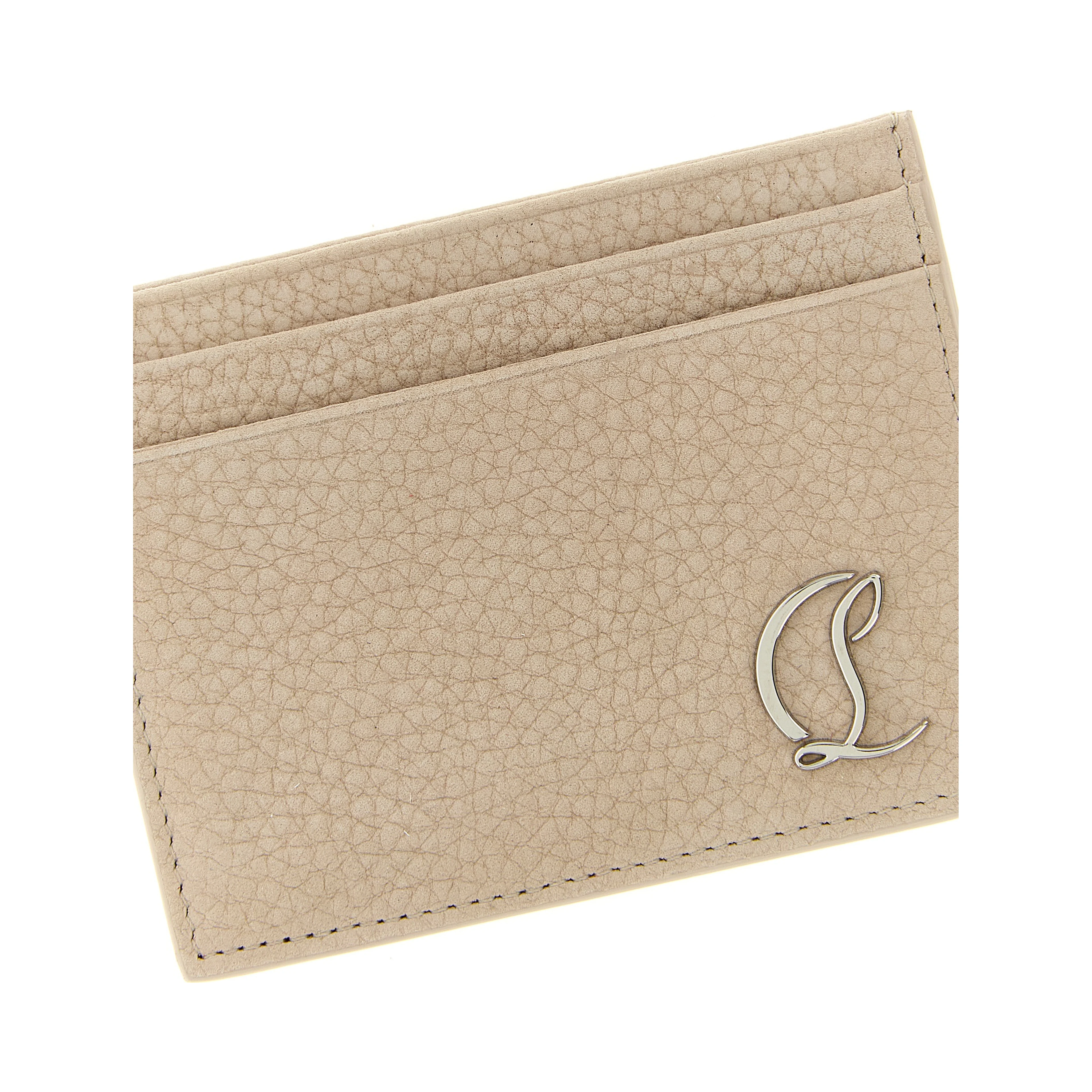 Beige Calfskin Cardholder