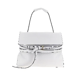White Napa Leather / Calf Bos Taurus Shoulder Bag