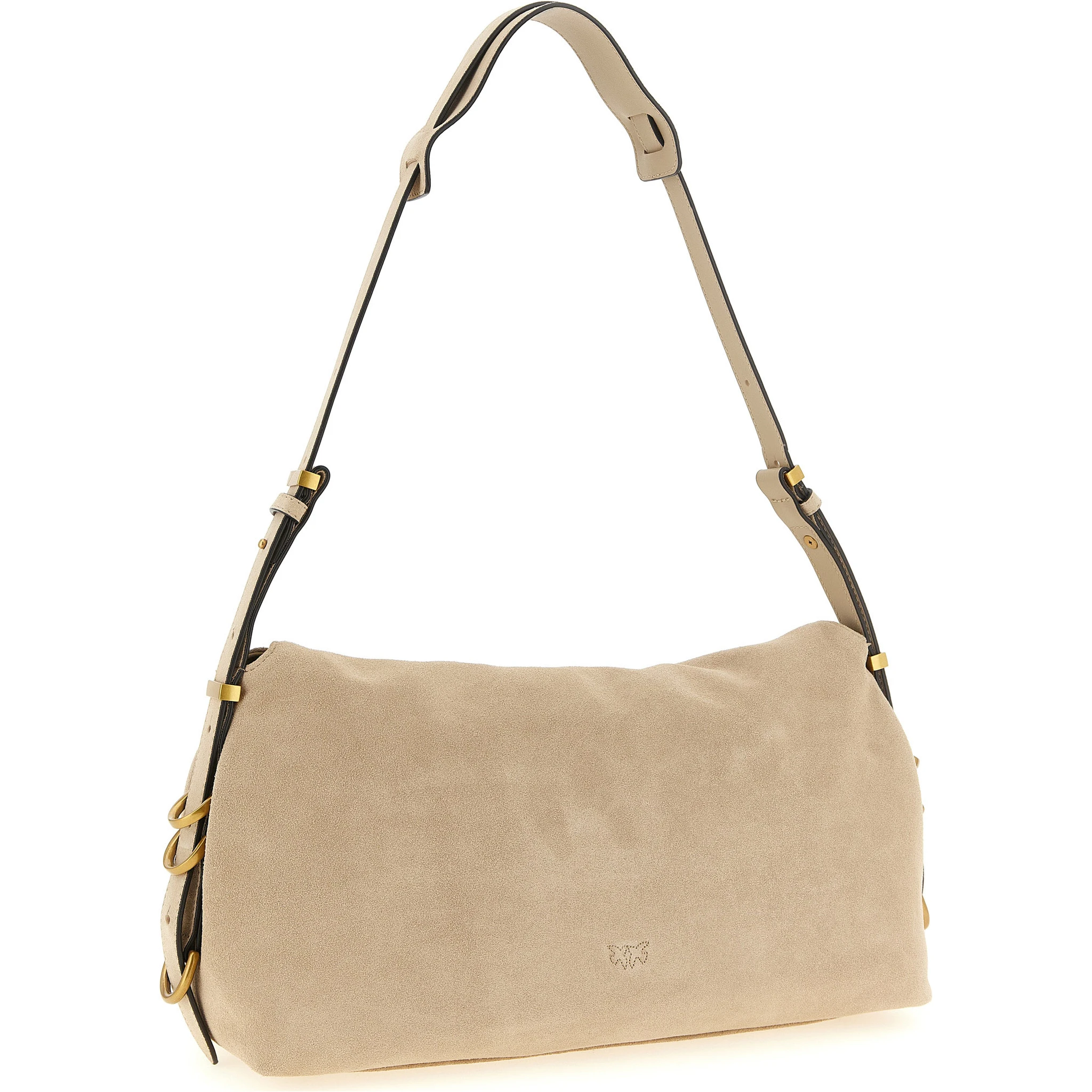 Beige Cowhide Shoulder Bag