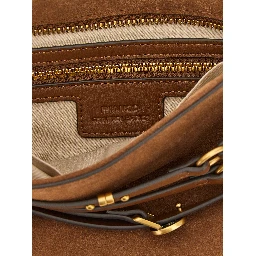 Brown Lamb Leather Shoulder Bag