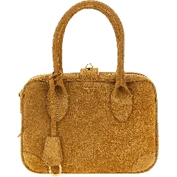 Beige Cowhide Handbag