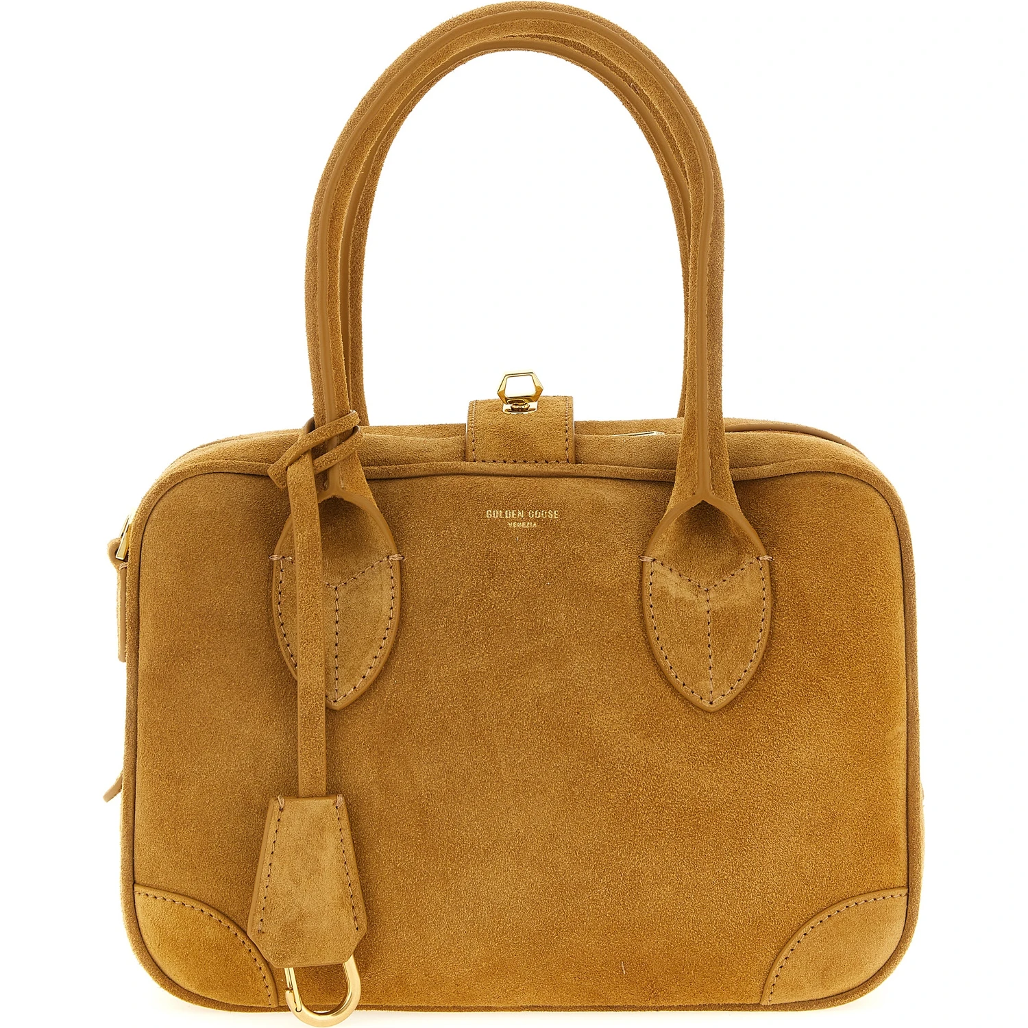 Beige Cowhide Handbag