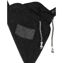 Black Cotton Crossbody Bag