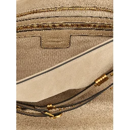 Beige Cowhide Shoulder Bag