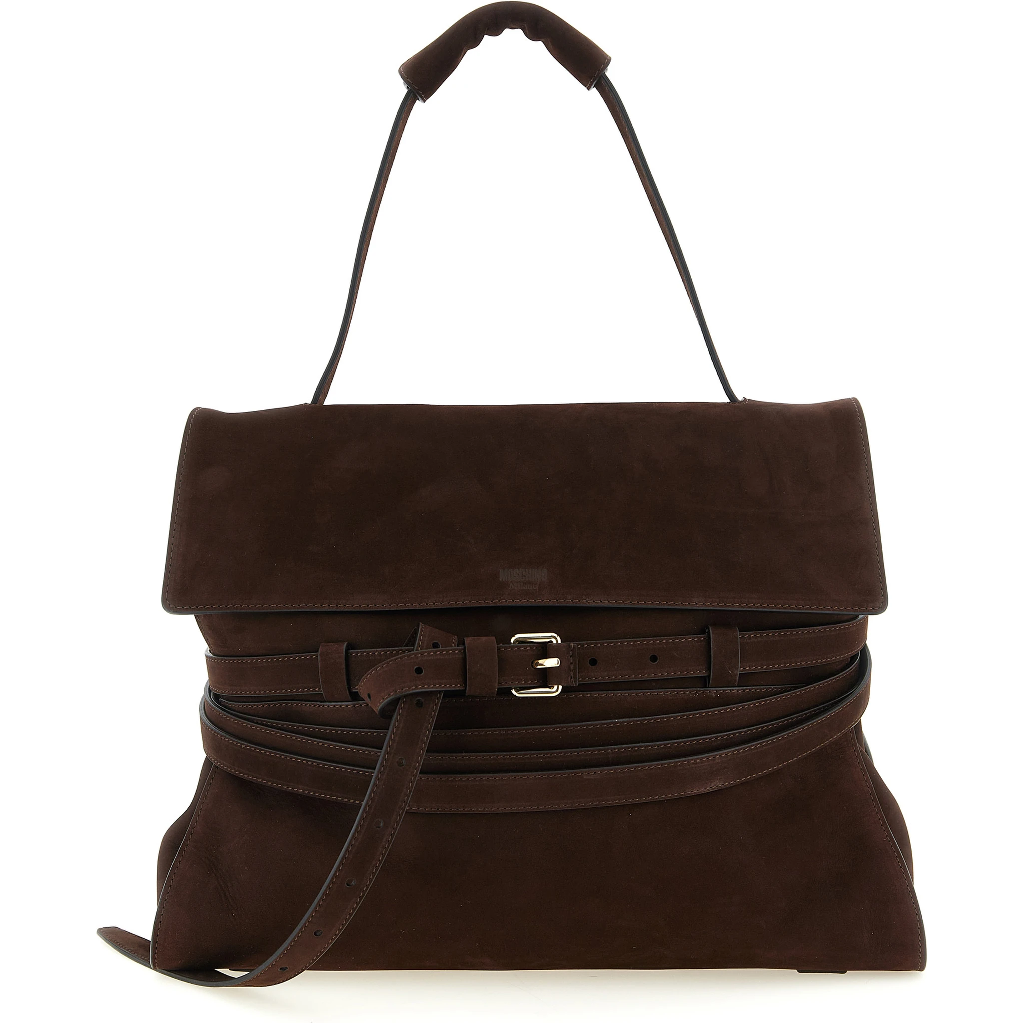 Brown Calfskin Shoulder Bag