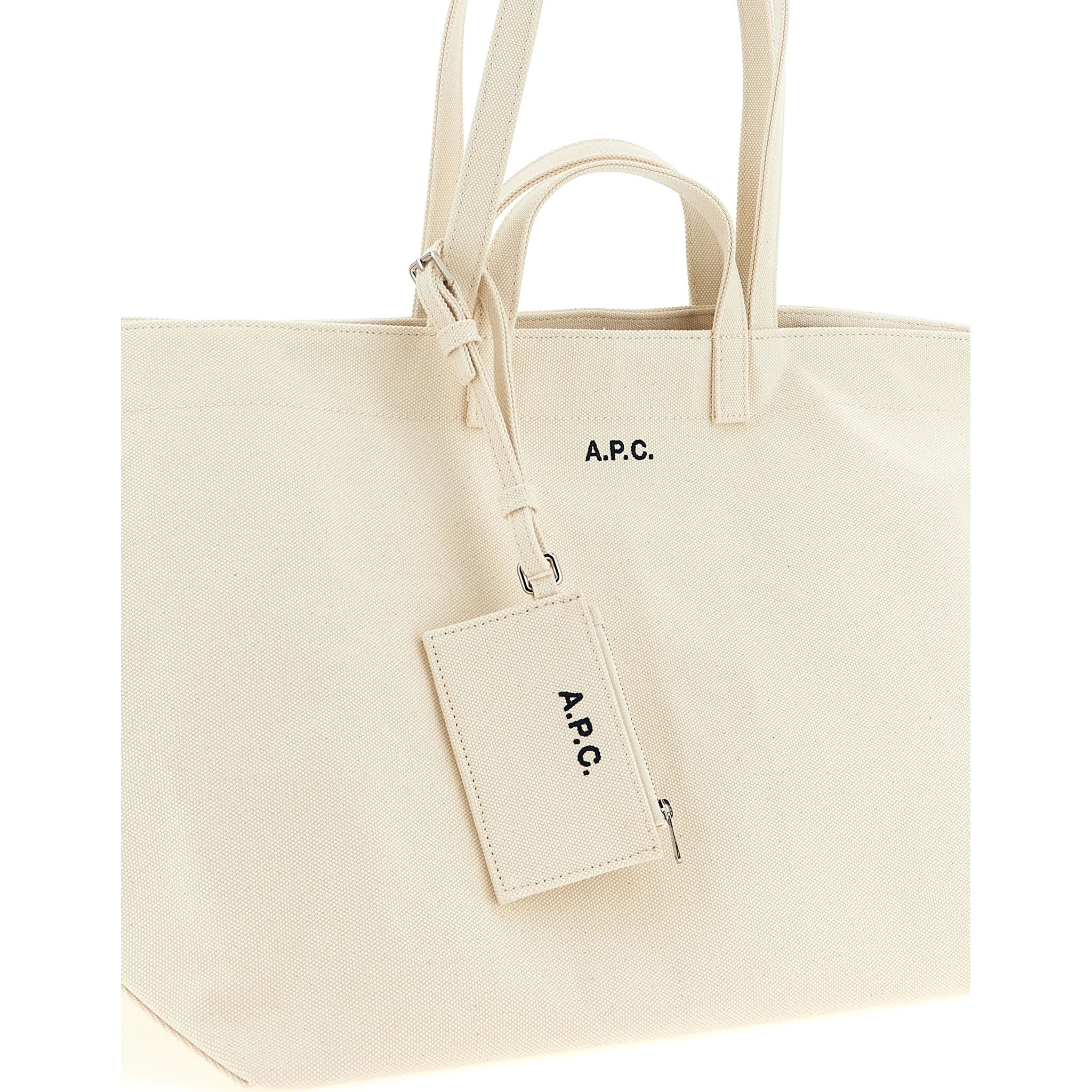 Beige Cotton Tote Bag