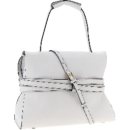 White Napa Leather / Calf Bos Taurus Shoulder Bag