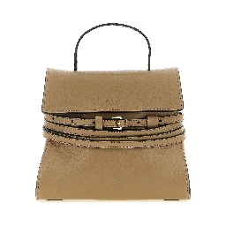 Beige Napa Leather / Calf Bos Taurus Handbag