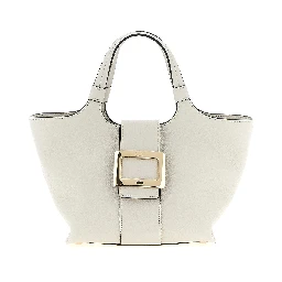 Gray Calfskin Tote Bag