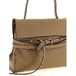 Beige Napa Leather / Calf Bos Taurus Shoulder Bag