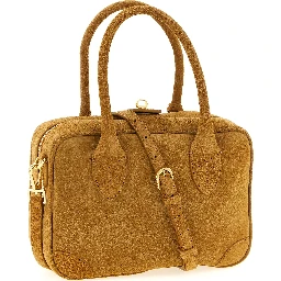 Beige Cowhide Handbag