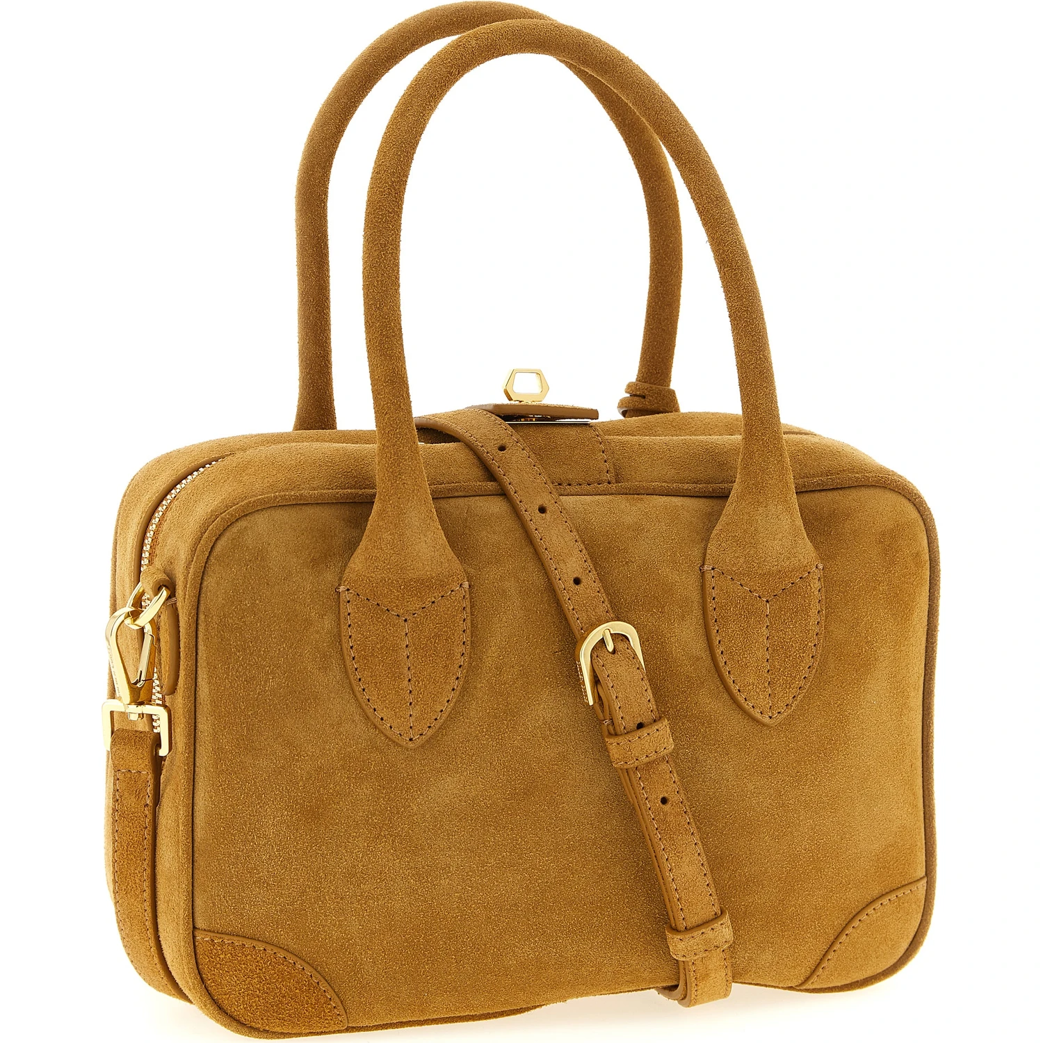 Beige Cowhide Handbag