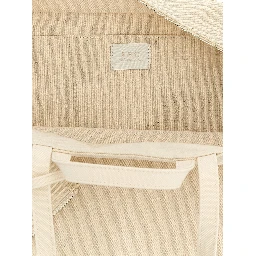 Beige Cotton Tote Bag