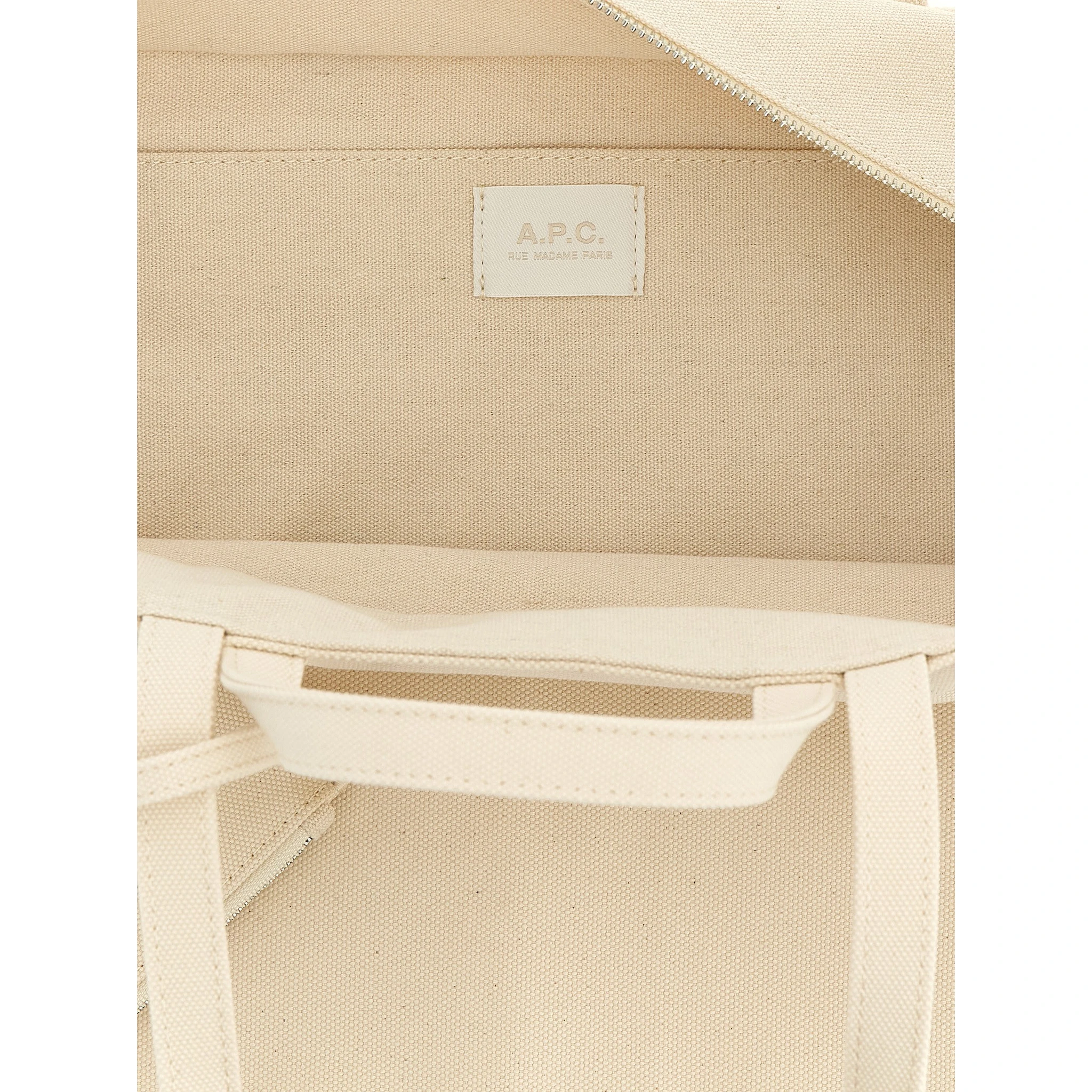 Beige Cotton Tote Bag