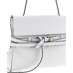 White Napa Leather / Calf Bos Taurus Shoulder Bag