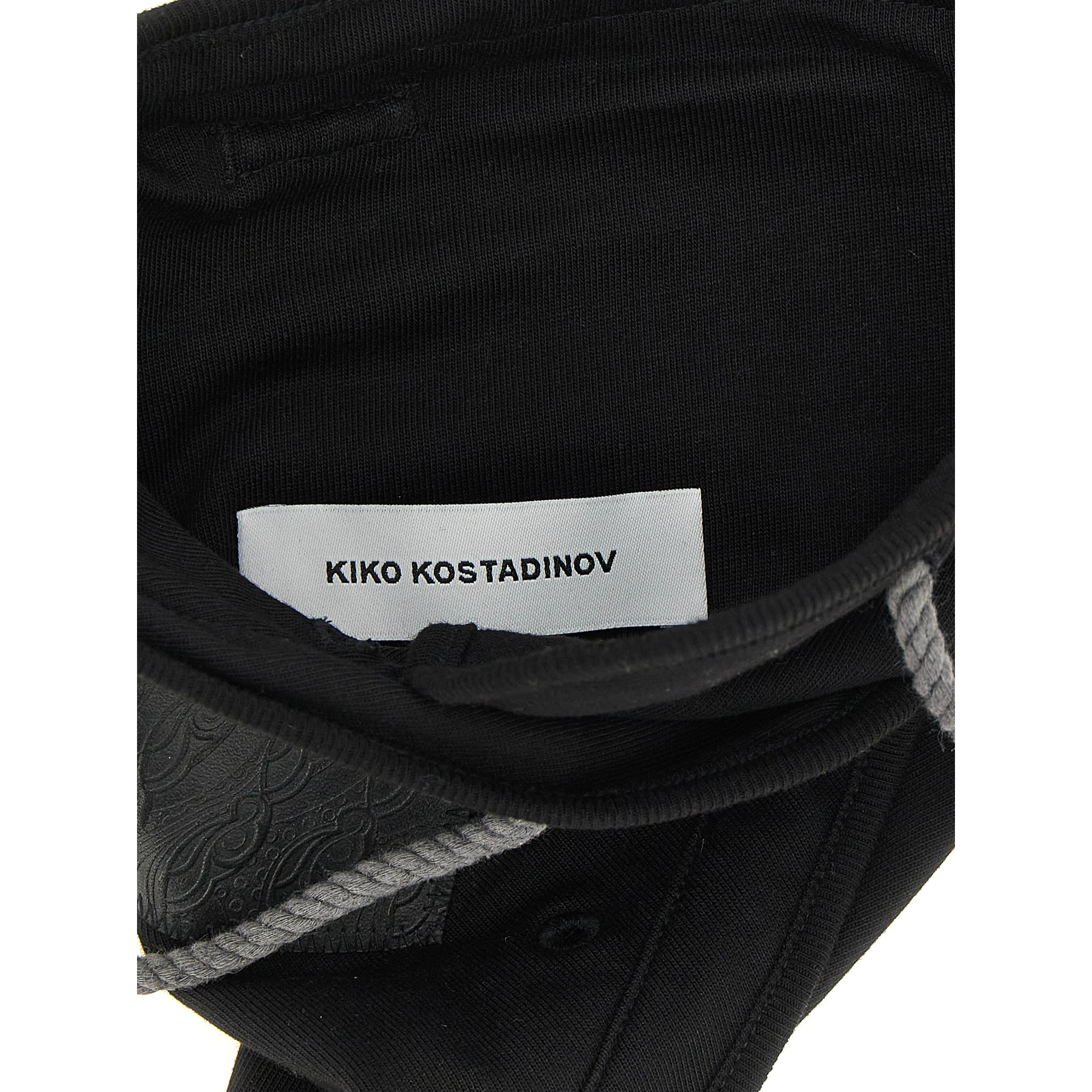 Black Cotton Crossbody Bag
