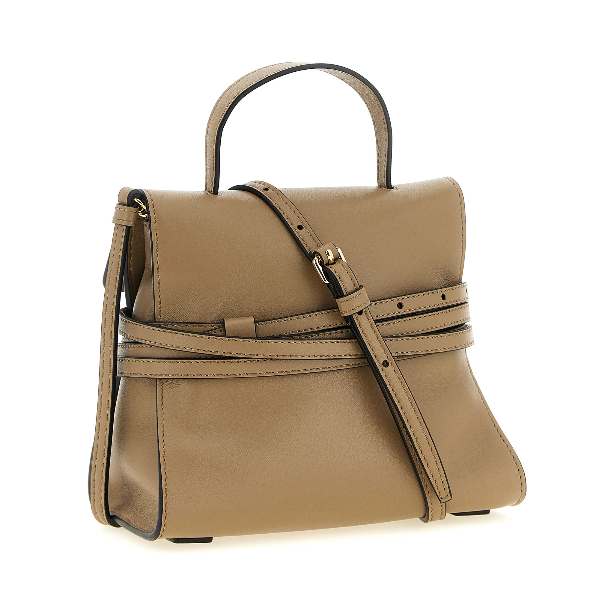 Beige Napa Leather / Calf Bos Taurus Handbag